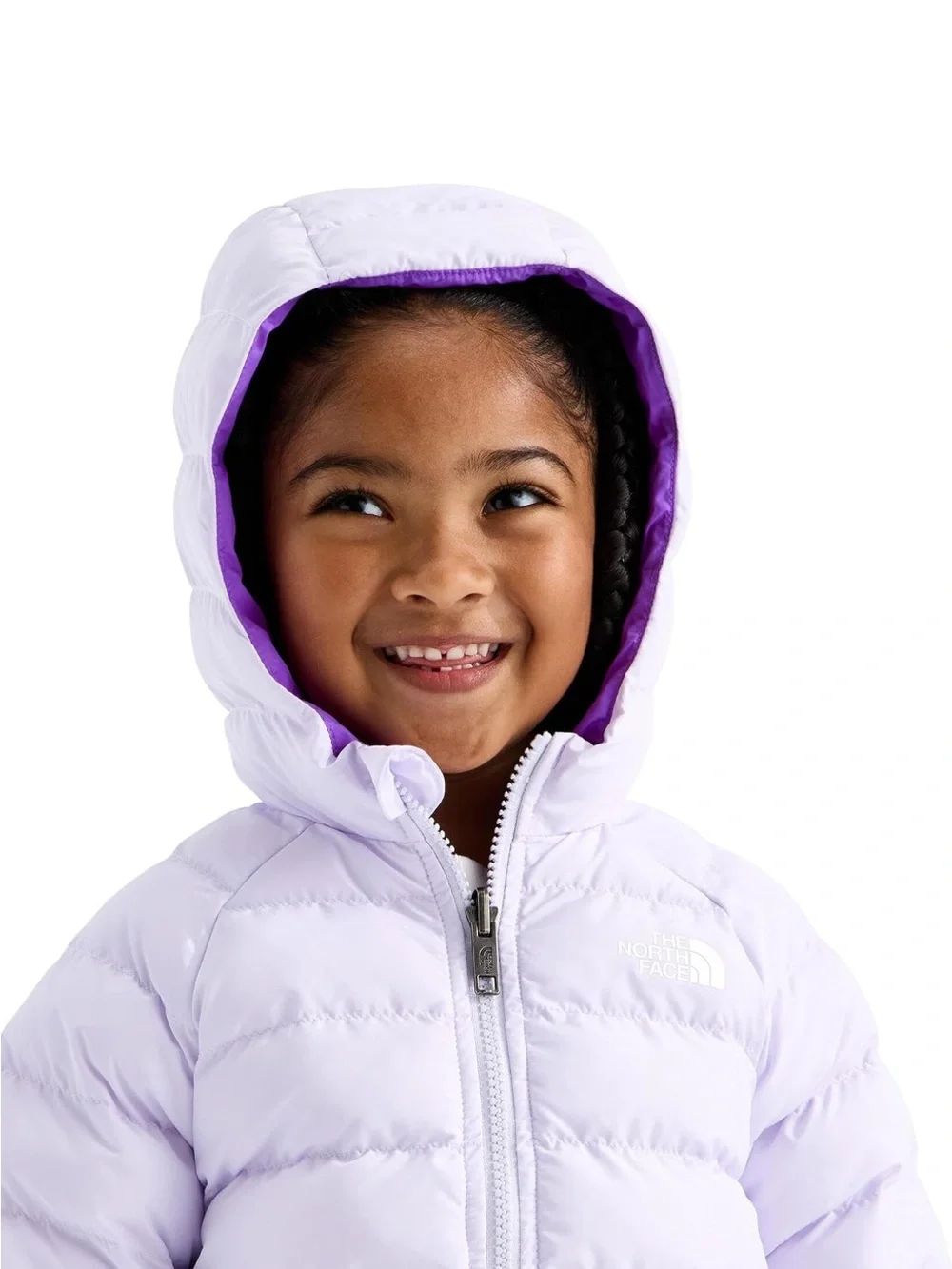 The North Face Kids Lavender Hooded Puffer Jacket